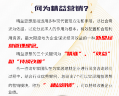 7S精益營銷開啟，合一咨詢助力家居建材行業(yè)升級